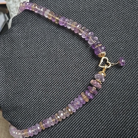 14KT Faceted Ametrine Necklace - Picture 3 of 11